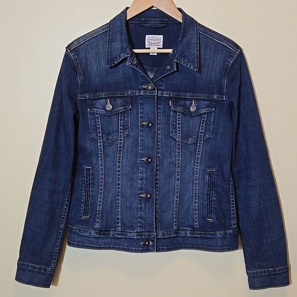 Levi's Women's Classic Denim Trucker Jean Jacket Medium Wash 70240 Size Large - Picture 1 of 13